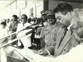 governador ronaldo em evento no Centro de Ensino da PM