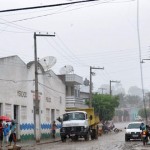 limpeza da cidade com chuva