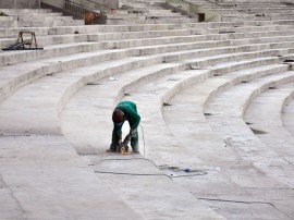 almeidao obras foto francisc o frança 159 270x202 - Governo do Estado inspeciona obras do Centro de Convenções e Almeidão