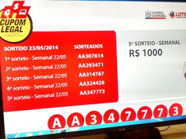 lotep Cupom Legal 23 de maio 1 270x202 - Cinco participantes do Cupom Legal são contemplados no sorteio semanal