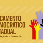 orcamento democratico estadual logo cartaz