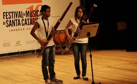 Alunos Tocando 01 270x166 - Músico americano elogia participação do Prima no Festival de Música de Santa Catarina