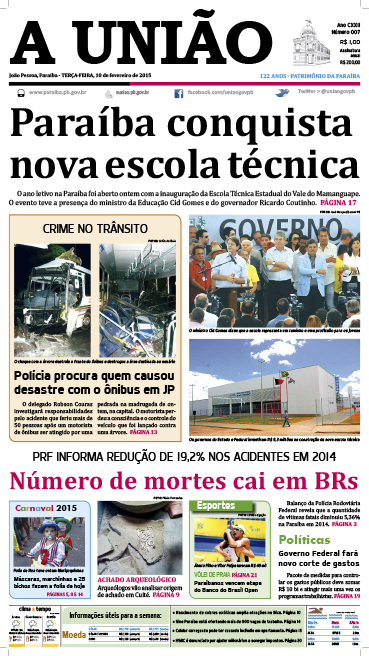 Capa A União 10-02-15