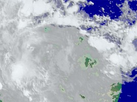 chuvas satelite 270x202 - Meteorologia prevê chuva no Litoral e nebulosidade variável nas demais regiões da Paraíba