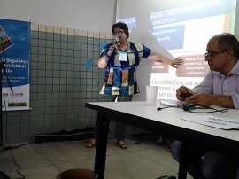 Glaciane faz palestra na IV CSAN 03 15 07 2015 270x202 - Palestra na Conferência de Segurança Alimentar destaca papel educativo e preventivo da Agevisa/PB