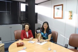 Ligia Feliciano e ministra Eleonora Menicucci 270x180 - Vice-governadora discute com ministra implantação da Casa da Mulher Brasileira na PB