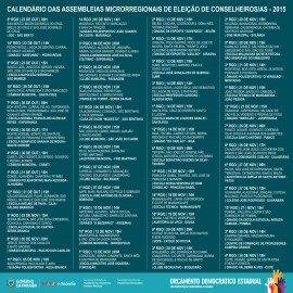 calendario eleicoes1 270x270 - Orçamento Democrático Estadual inicia Assembleias de Eleição de Conselheiros