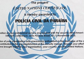 policia civil recebe certificado onu 2 270x191 - Polícia Civil recebe certificado da ONU por atuação no IGF 2015