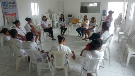 Roda de conversa no presídio Júlia Maranhão 1 270x152 - Banco de Leite Anita Cabral participa de ação sobre aleitamento materno no Presídio Feminino Júlia Maranhão