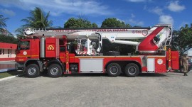 Auto Plataforma Aérea para combate a grandes incêndios 270x151 - Corpo de Bombeiros Militar da Paraíba comemora 100 anos de fundação