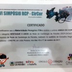 O certificado Amigo do Coração recebidop pela equipe da Maternidade de Patos