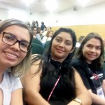 Silvia Felix, Janielly Sousa e Dra. Nicoly Negreiros durante o Simpósio