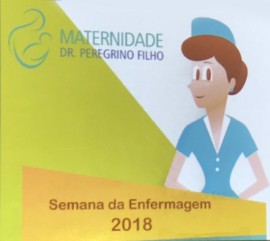 Material ilustrativo da Semana da Enfermagem da Maternidade de Patos