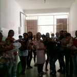 Mães e gestantes de Santa Luzia que participaram da ação