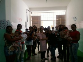 Mães e gestantes de Santa Luzia que participaram da ação