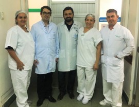 Equipe responsável pela primeirra cirurgia do Hospital do Bem